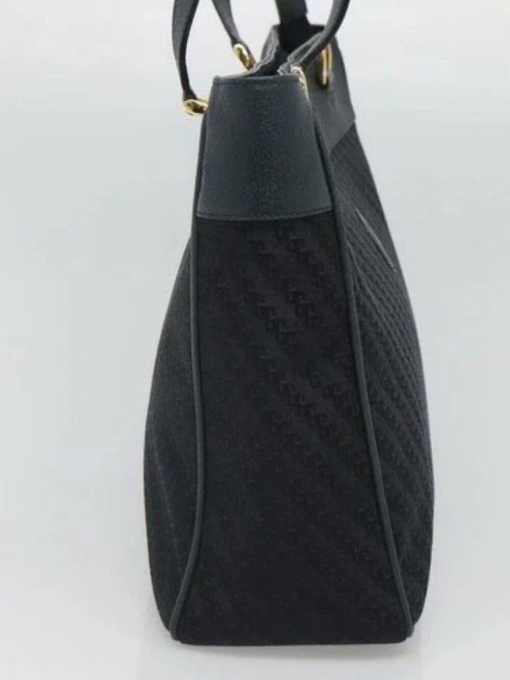 GUCCI Tote Bag Canvas Navy Gold 001 865 1525 - Picture 3 of 15